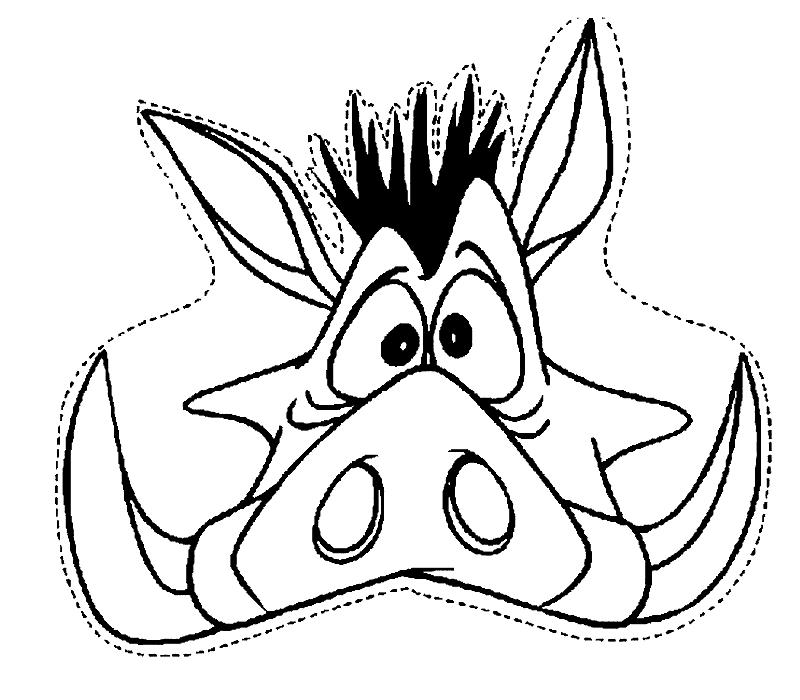 masque pumba le roi lion